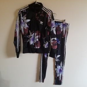 Adidas floral tracksuit